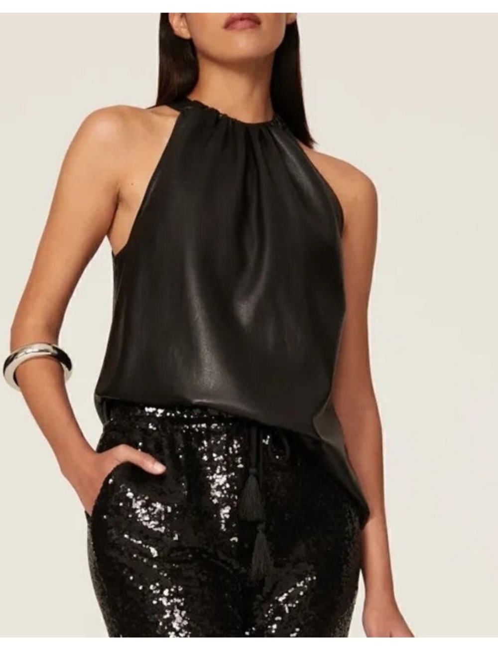 Joie Bonita Faux Leather Top, Size: S